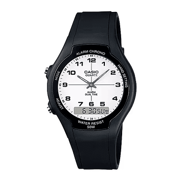Reloj Casio Aw90h_7bv Cuarzo Hombre Color De La Correa Negro 1