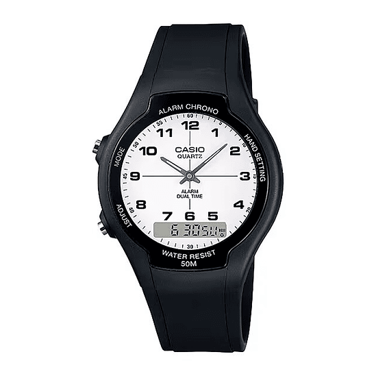 Reloj Casio Aw90h_7bv Cuarzo Hombre Color De La Correa Negro 1