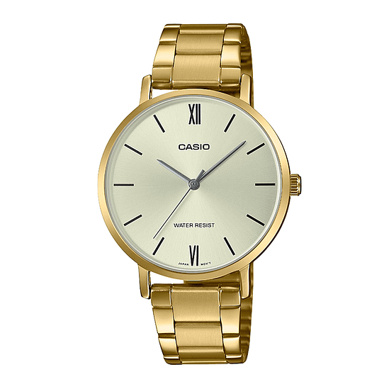 Reloj Mujer Casio Ltp-vt01g-9b Dorado Análogo 1