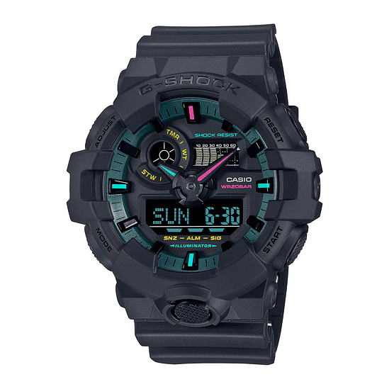 Reloj G-shock Ga-700mf-1a Resina Hombre Negro 1