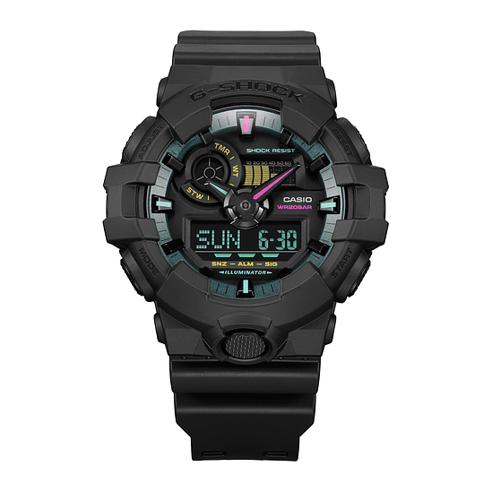 Reloj G-shock Ga-700mf-1a Resina Hombre Negro 2