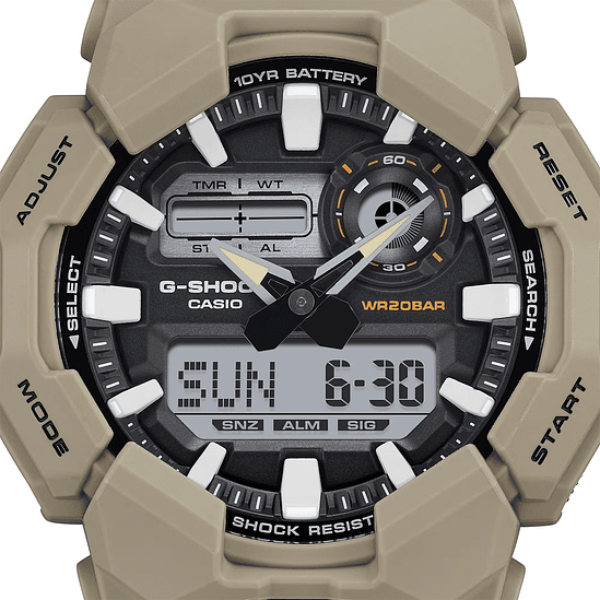 Reloj G-shock Ga-010-5a Carbono/resina Hombre Marron 3
