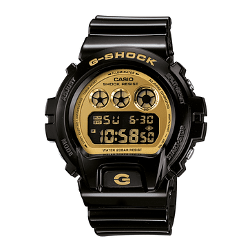 Reloj Casio G-shock Dw-6900cb-1ds Para Hombre, Color De Correa De Color Negro Con Bisel, Color De Fondo Negro Dorado 1