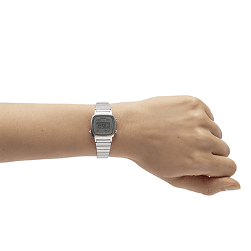 Reloj Plateado Casio Vintage La670wa-7df Para Mujer Plateado Gris 4