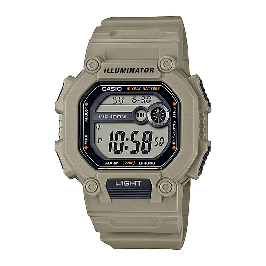 Reloj Casio W-737hx-5a Luz 100m Correa Extralarga Watchcente 1