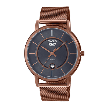 Reloj Casio Mtp-b120mr-8a Acero Hombre Oro Rosa 1