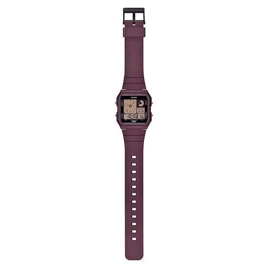 Reloj De Pulsera Digital Casio Lf-20w-5adf Con Correa, Color Vino 2
