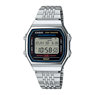 Reloj Unisex Casio Abl-100we-1adf Vintage Correa Plateado Bisel Plateado 1