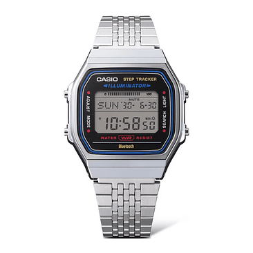 Reloj Unisex Casio Abl-100we-1adf Vintage Correa Plateado Bisel Plateado 2