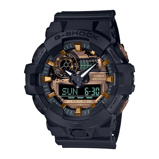 Reloj Casio G Shock Ga-700rc Análogo Digital Color De La Malla Negro 1
