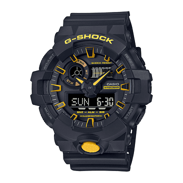 Reloj Casio G-shock Ga-700cy-1adr Caution Yellow: Correa Negra, Bisel Negro, Fondo Negro 1