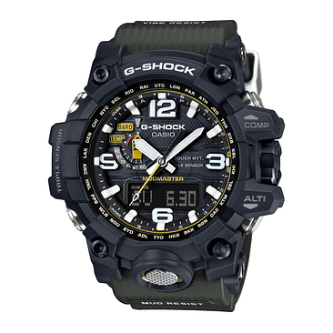 Reloj Casio G-shock Gwg-1000-1a3dr Color De La Correa Verde Militar Color Del Bisel Negro Color Del Fondo Gris 1