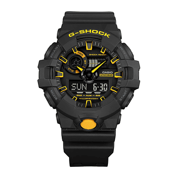 Reloj Casio G-shock Ga-700cy-1adr Caution Yellow: Correa Negra, Bisel Negro, Fondo Negro 2
