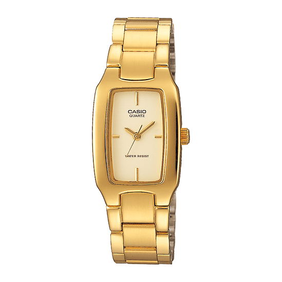 Reloj Casio Mujer Ltp-1165n-9crdf Color De La Correa Dorado Color Del Bisel Dorado Color Del Fondo Dorado 1