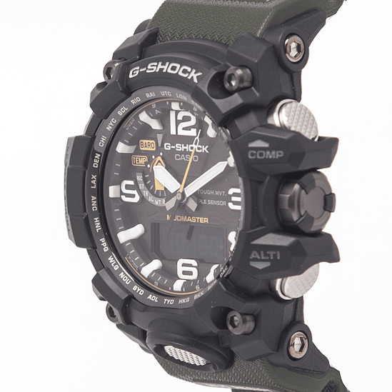 Reloj Casio G-shock Gwg-1000-1a3dr Color De La Correa Verde Militar Color Del Bisel Negro Color Del Fondo Gris 2