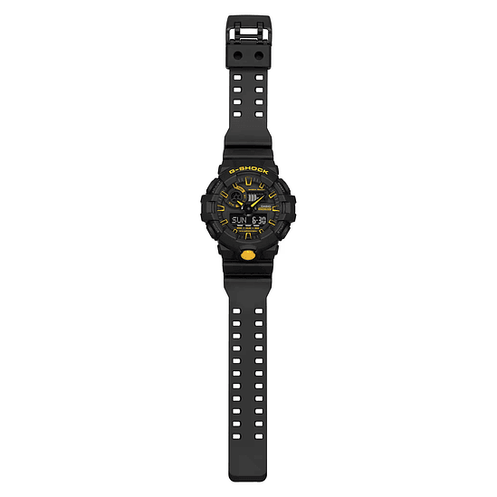 Reloj Casio G-shock Ga-700cy-1adr Caution Yellow: Correa Negra, Bisel Negro, Fondo Negro 7