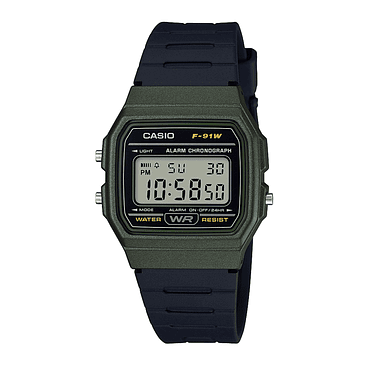 Reloj Casio Digital Unisex F-91WM-3A 1