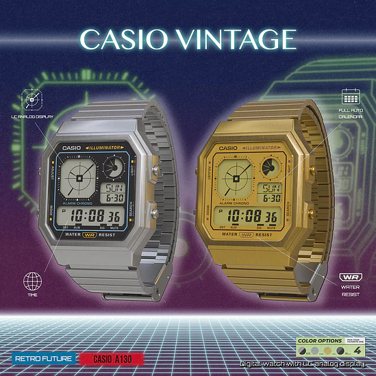 Reloj Casio A130WE-7A Vintage 6