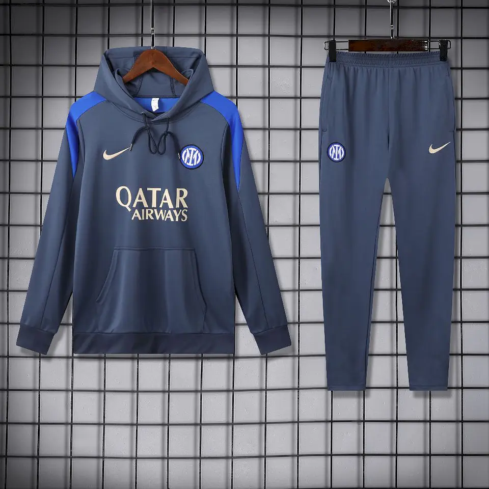 Inter de Milão Fato de Treino 2024 - Algodão com capuz 4