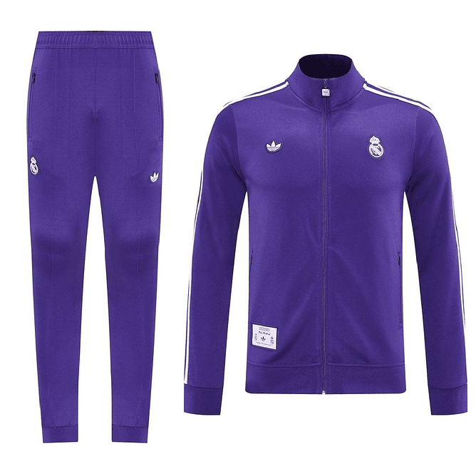 Real Madrid Fato de Treino retro 2025 - Zip Completo 1