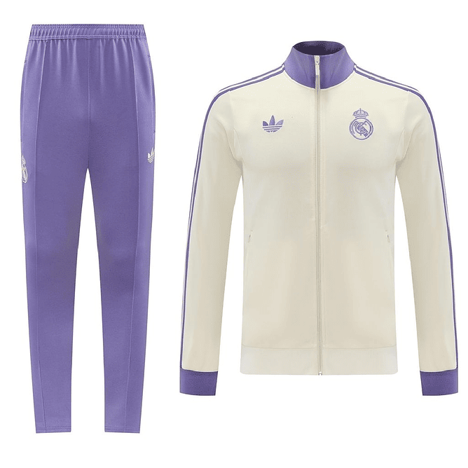 Real Madrid Fato de Treino retro 2025 - Zip Completo 1