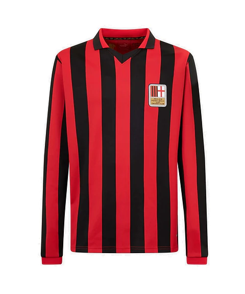 Camiseta retro de manga larga del AC Milan por su 125 aniversario.
