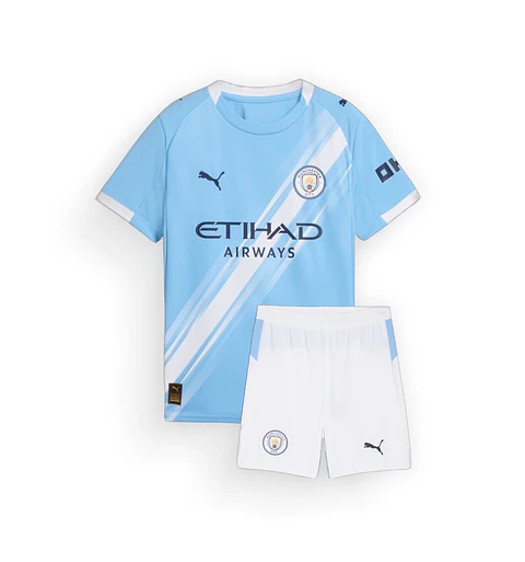 Kit infantil del Manchester City 2025-26
