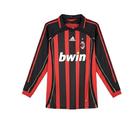 Camiseta retro de manga larga del AC Milan 2006-07