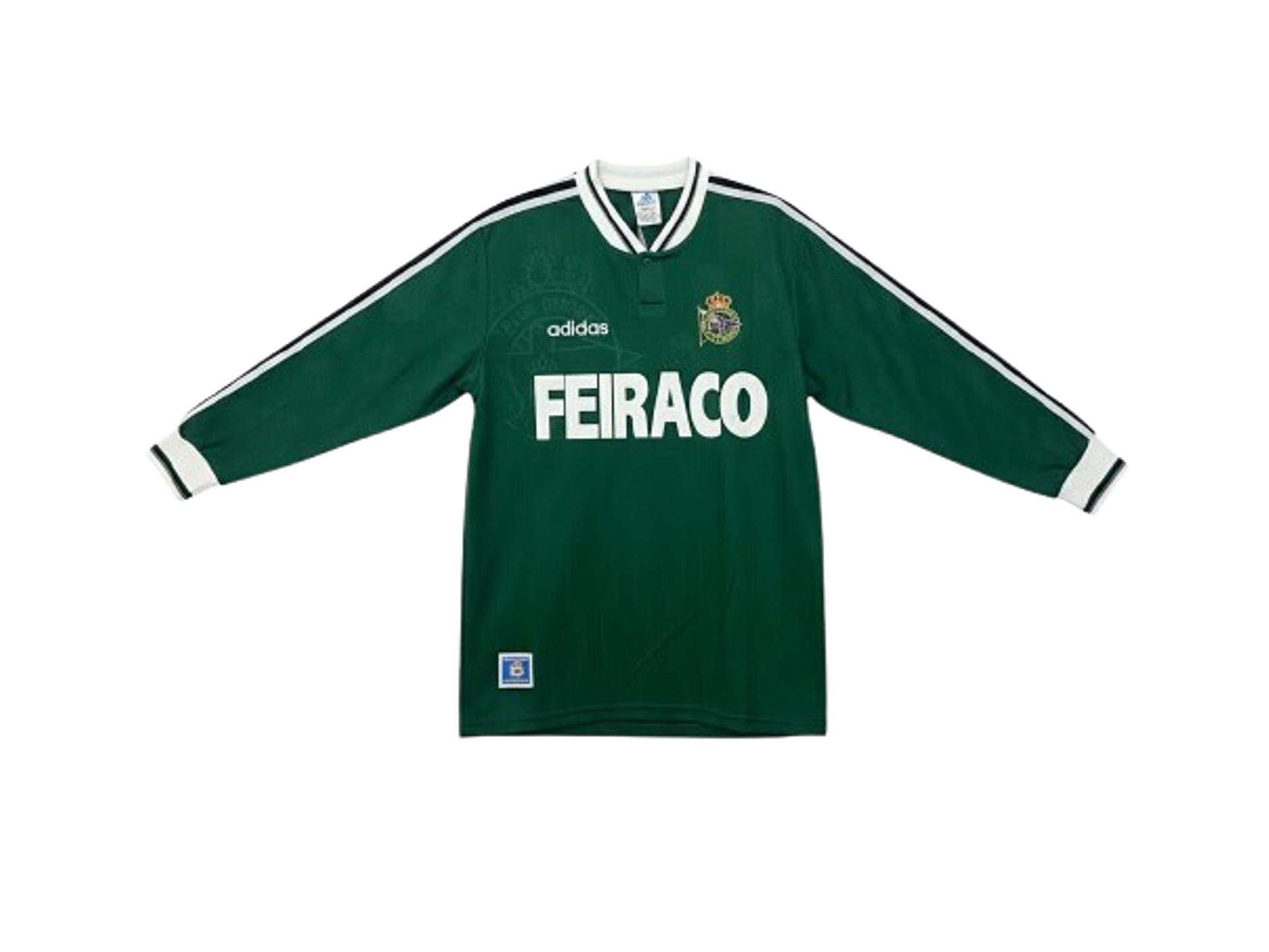 Deportivo a Coruña retro manga cumprida 1999-00 1