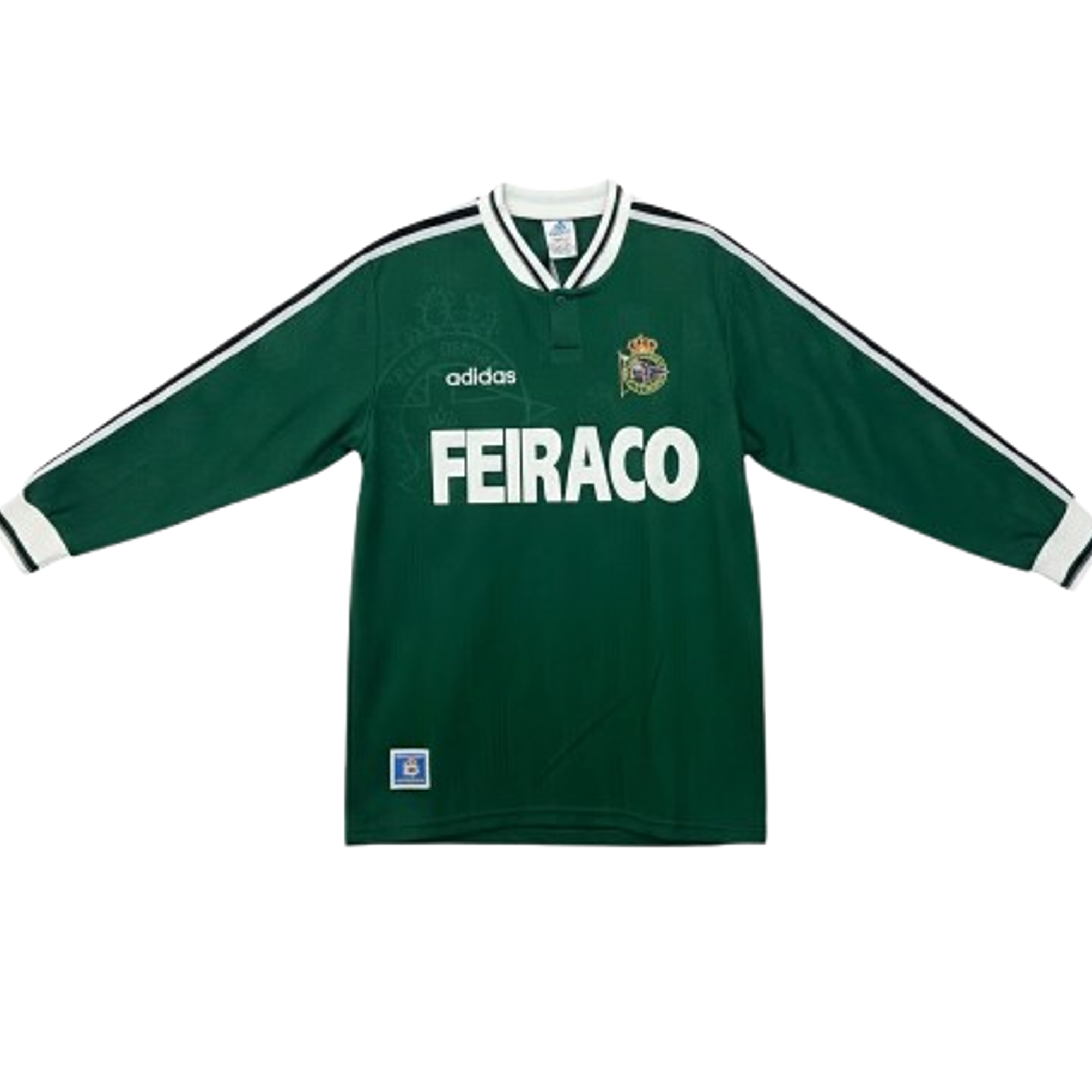 Deportivo a Coruña retro manga cumprida 1999-00 1