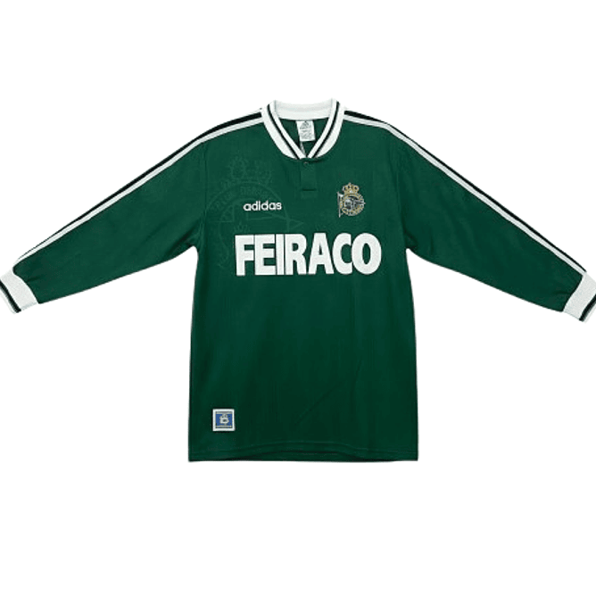 Deportivo a Coruña retro manga cumprida 1999-00 1