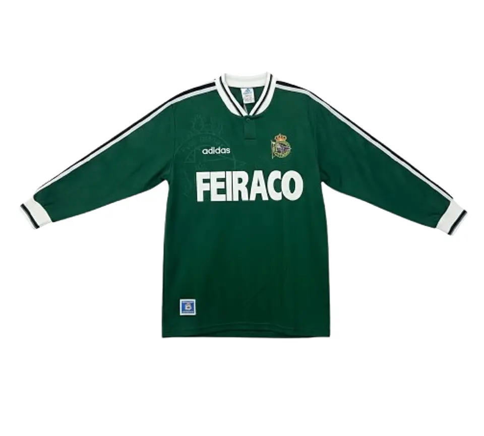Deportivo a Coruña retro manga cumprida 1999-00 1