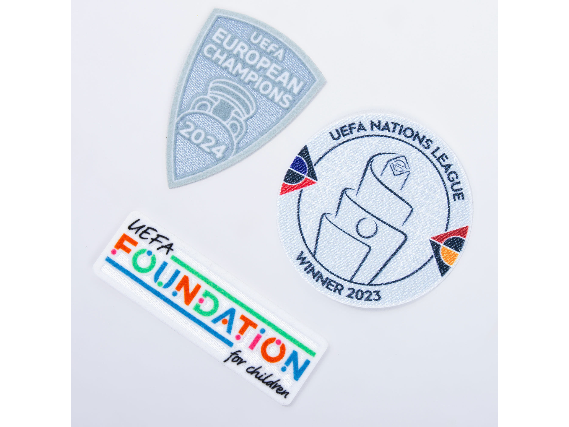 Kit Patchs Espanha Campeão UEFA Nations League 23 & Euro 24 1