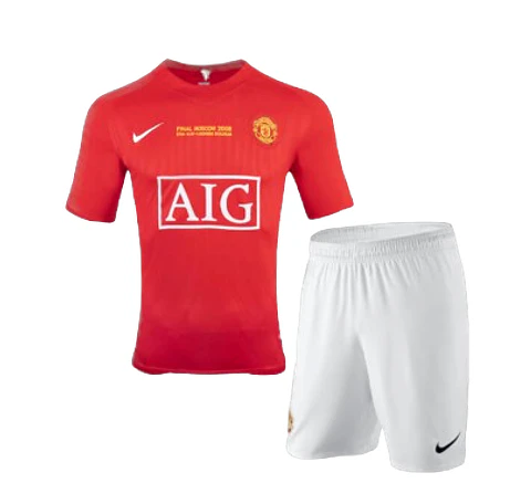 Kit retro para niños del Manchester U. 2007-08