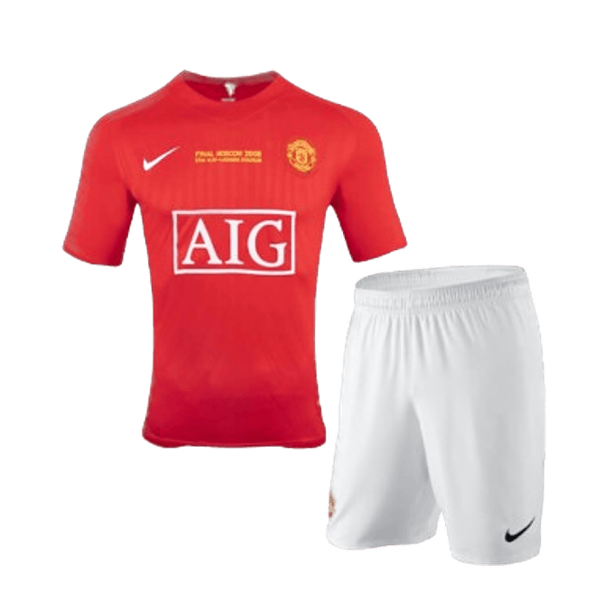 Manchester U. retro Kit Criança 2007-08 1