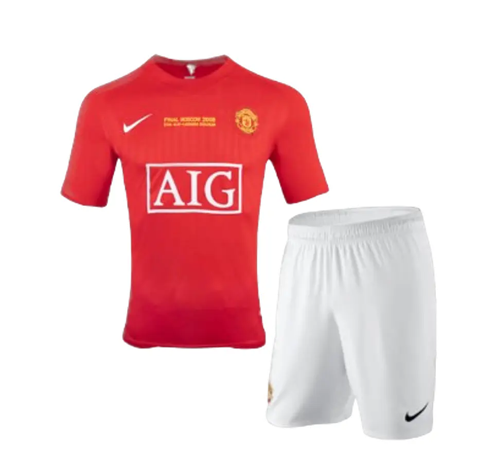 Manchester U. retro Kit Criança 2007-08 1