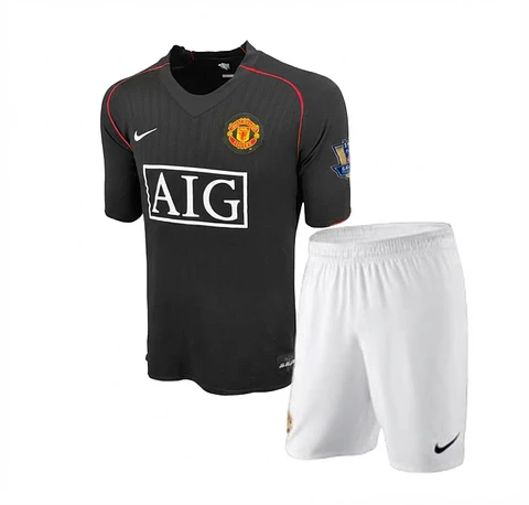 Equipación retro infantil del Manchester United 2007-08