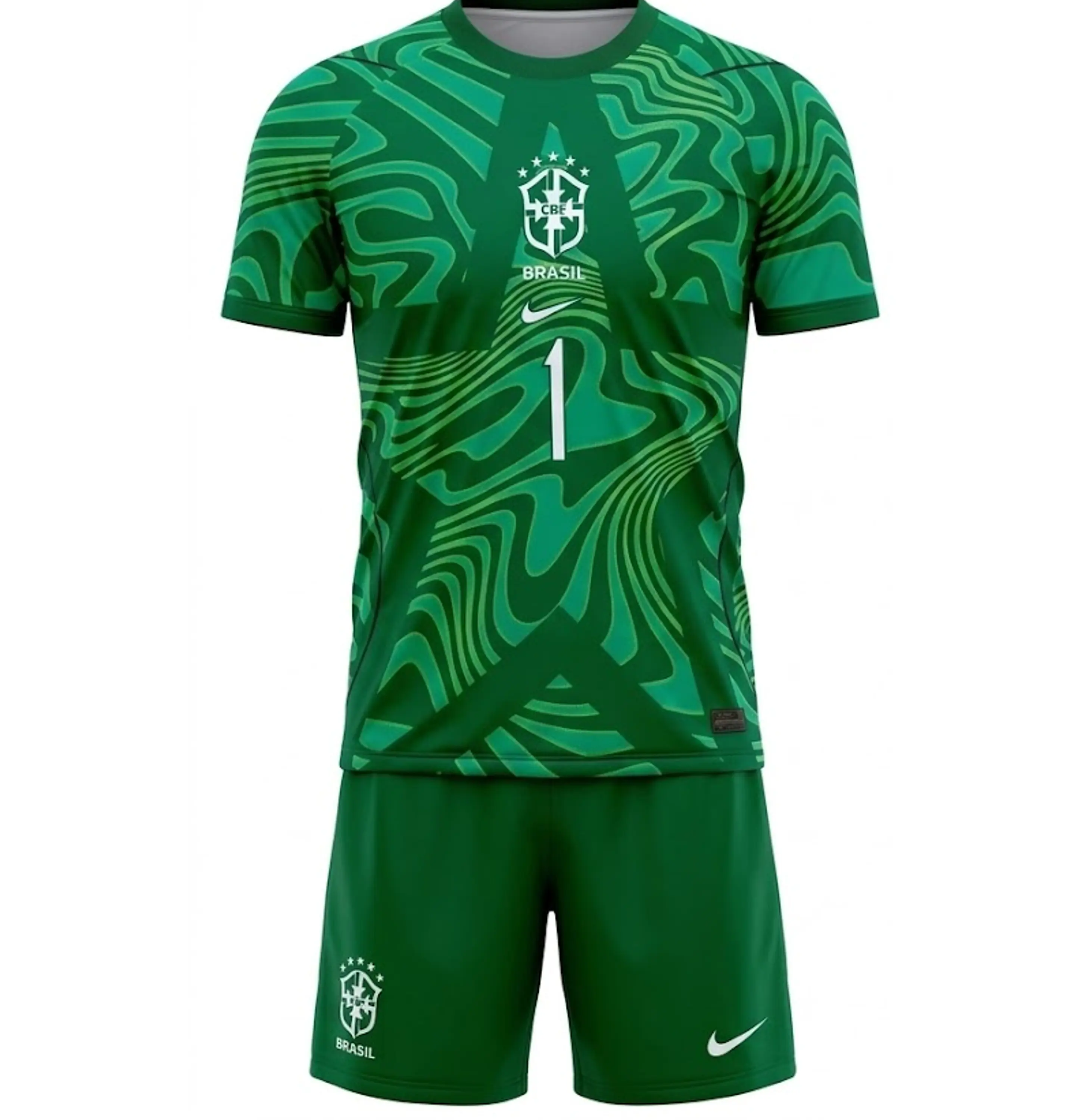 Equipación de Brasil para niño portero 2026 1