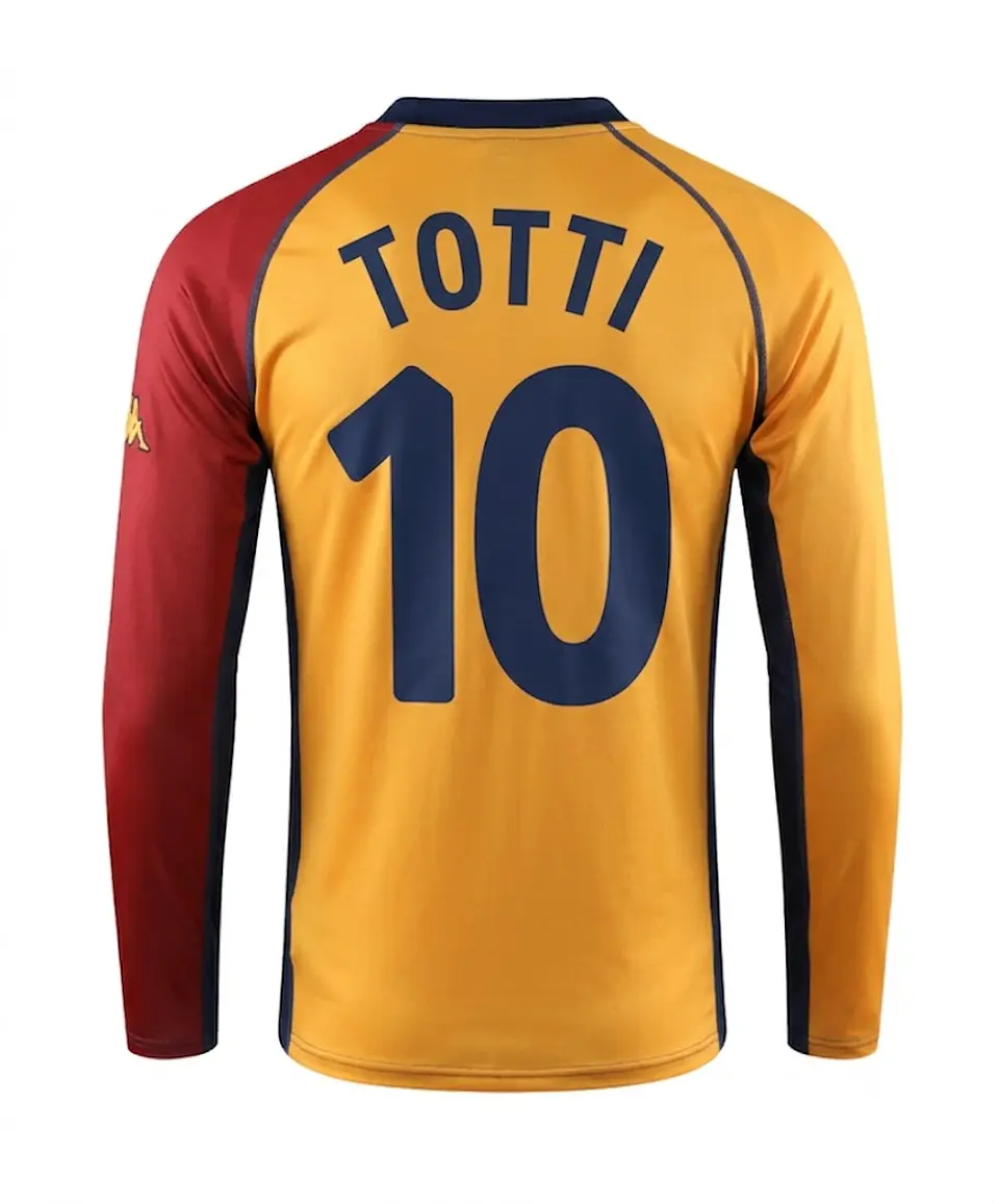 AS Roma retro manga cumprida 2001-02 2