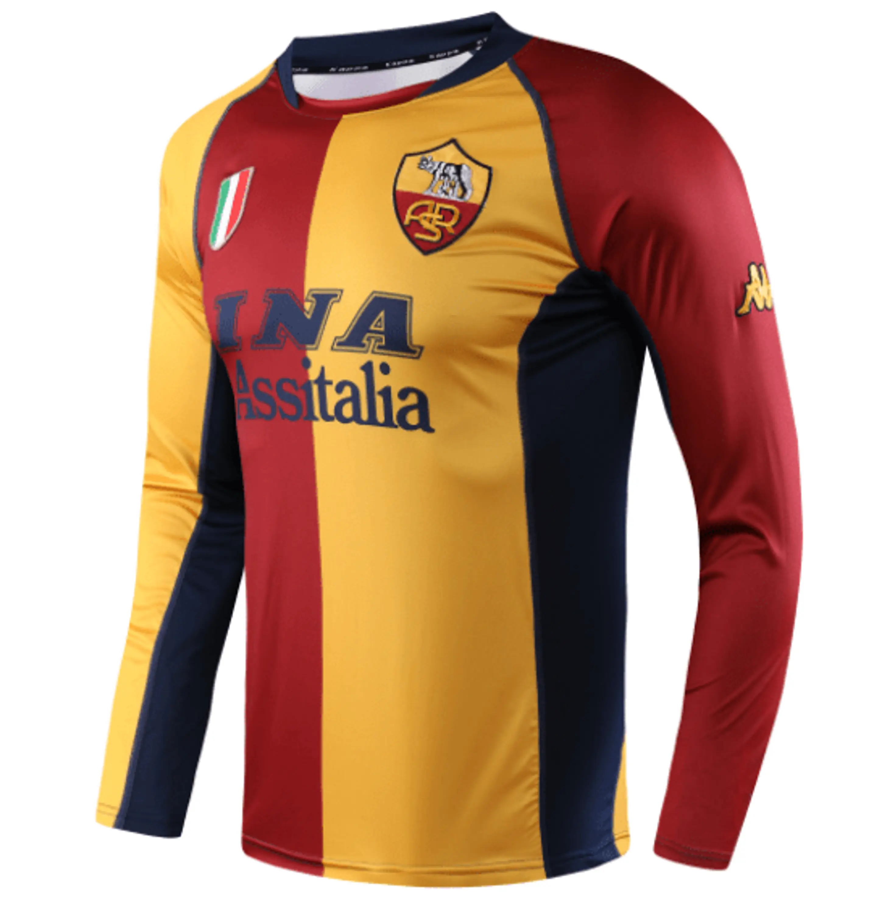 AS Roma retro manga cumprida 2001-02 1