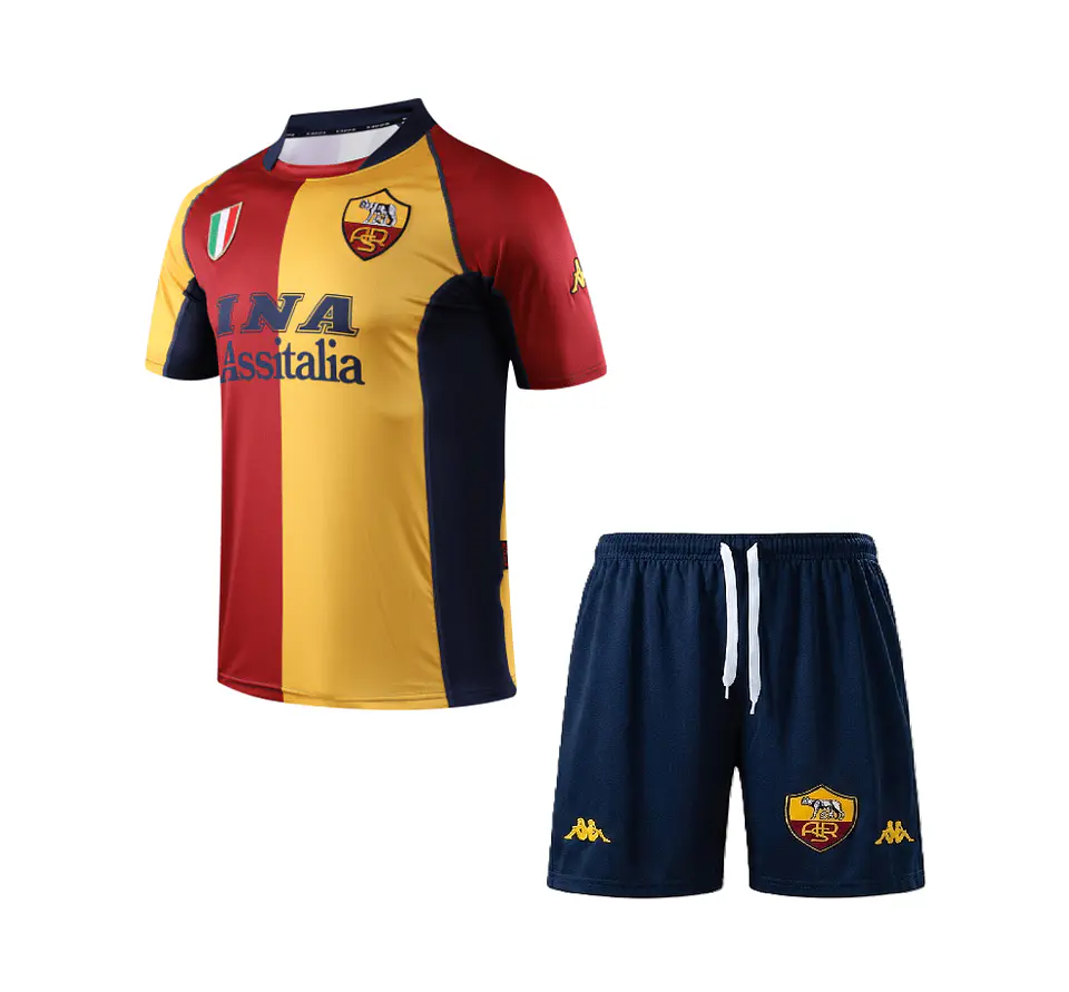 AS Roma retro Kit Criança 2001-02 1