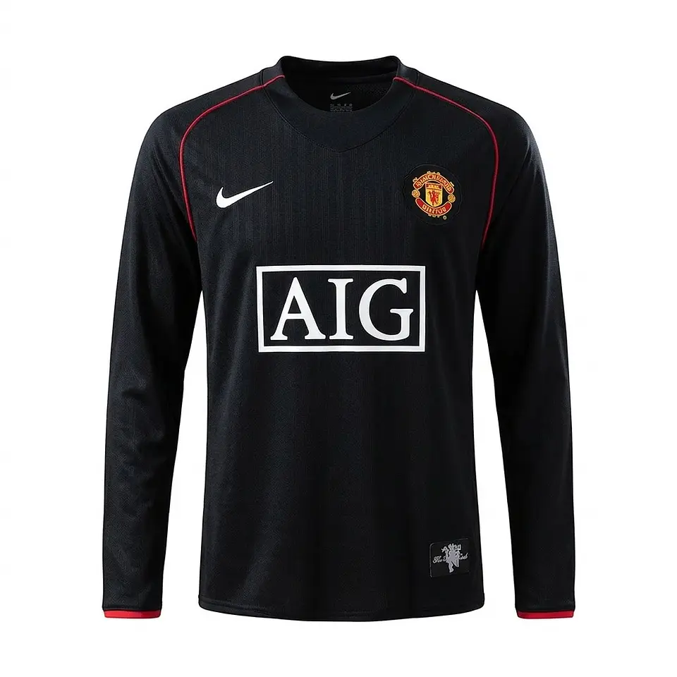 Manchester United away retro manga cumprida 2007-08 1