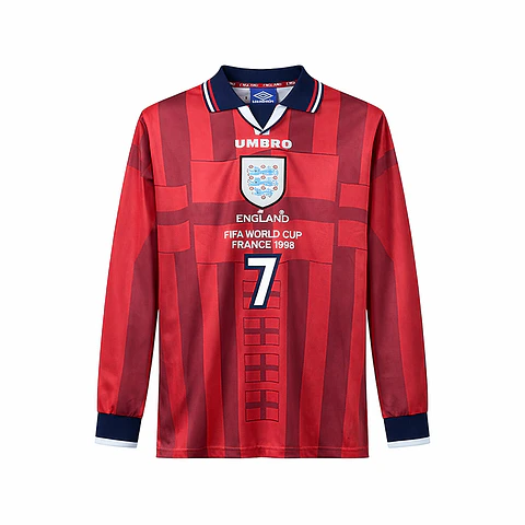 Inglaterra away retro manga cumprida 1994