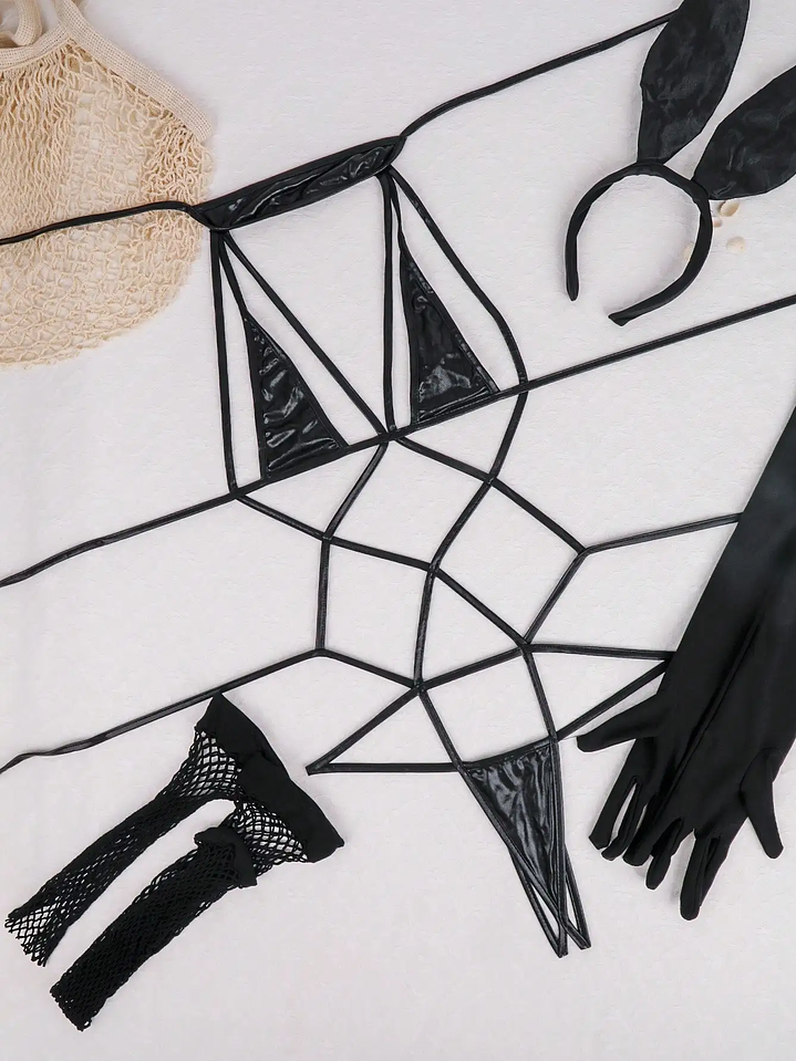 MICRO BIKINI DE TIRAS ENTRECRUZADAS METALICO GENY 6