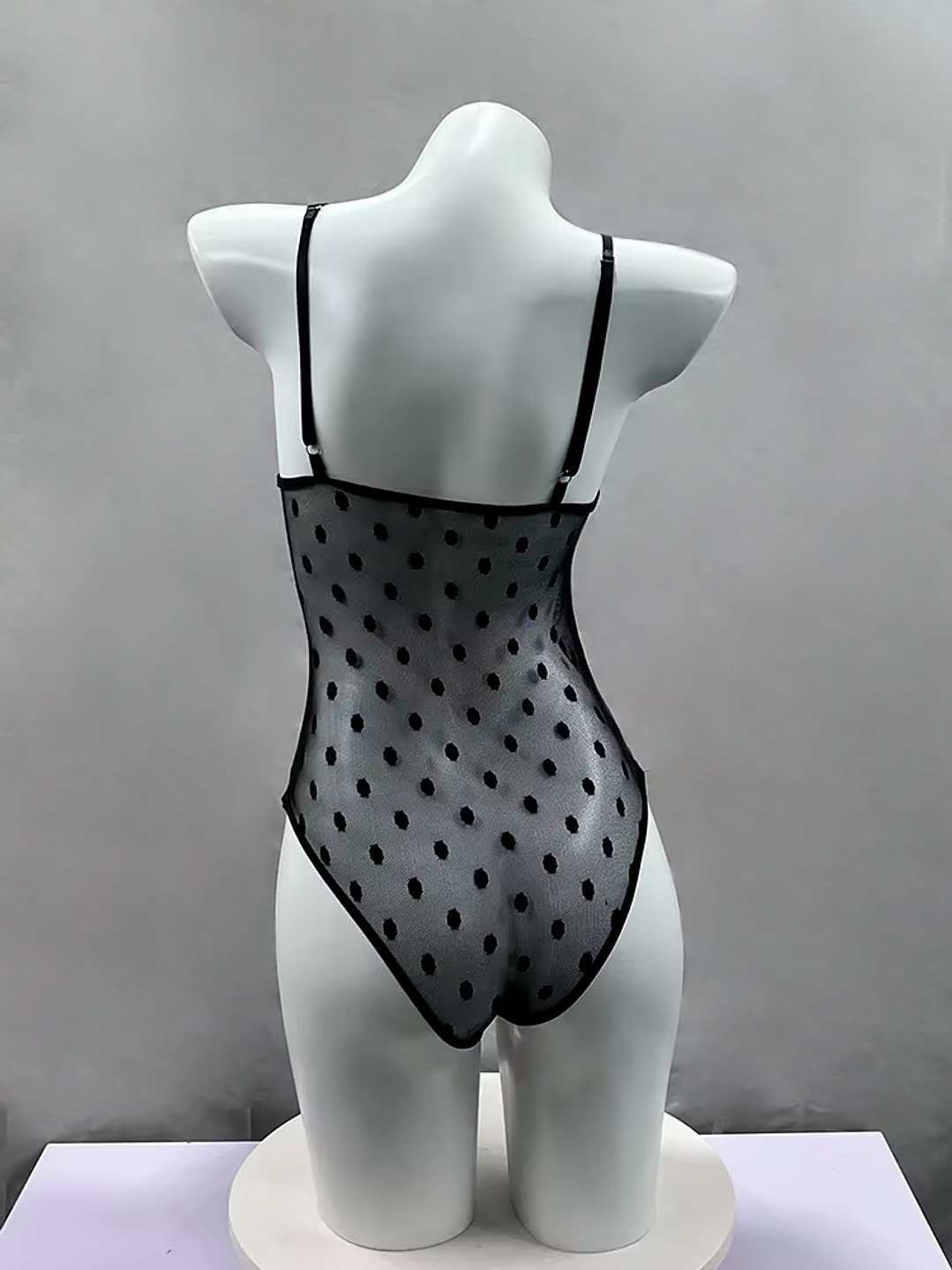 Lencería ultra-fina body transparente bordado Floral 6