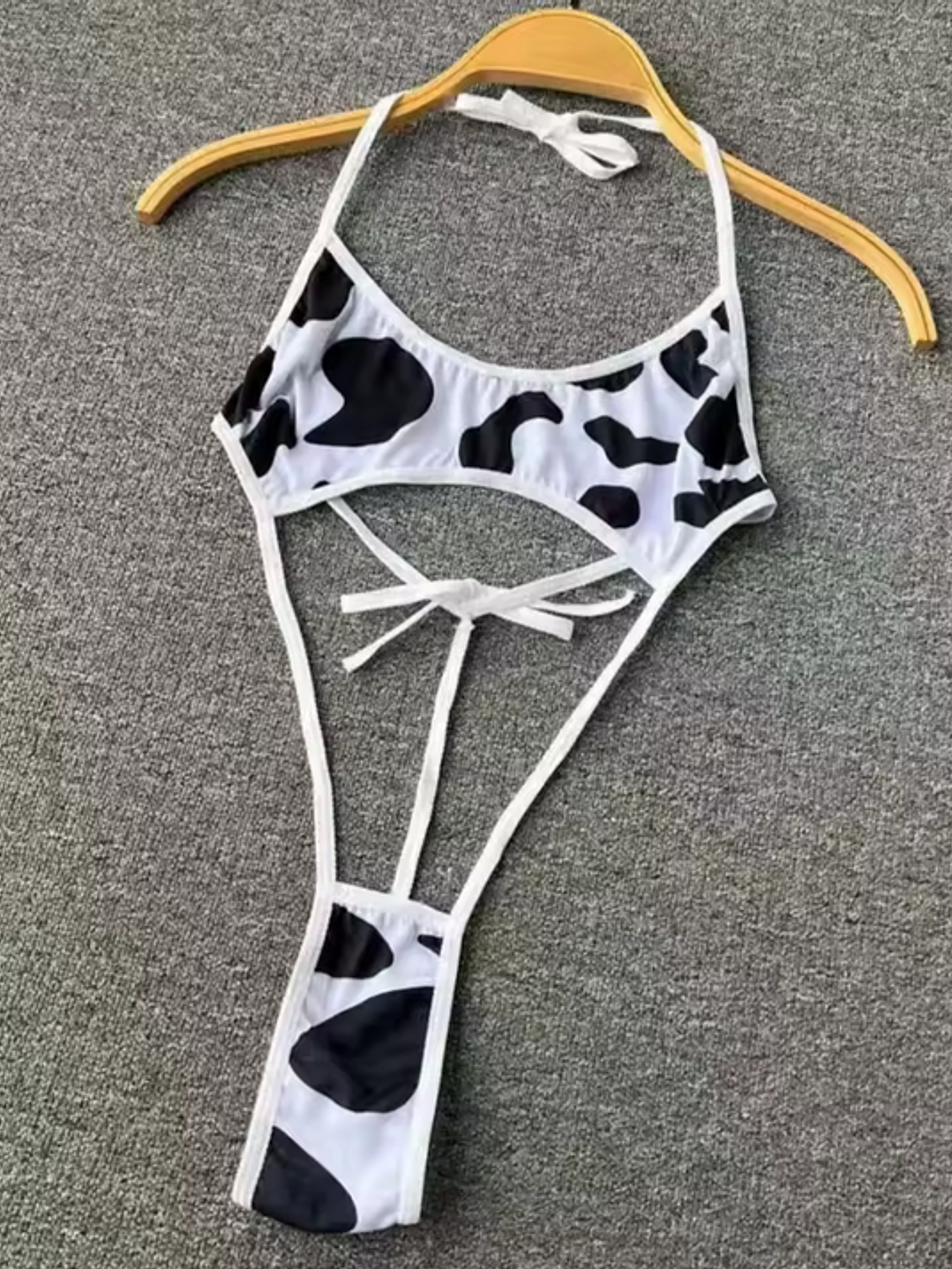 Set bikini con cuernitos de cascabel lenceria cosplay vaquita 5