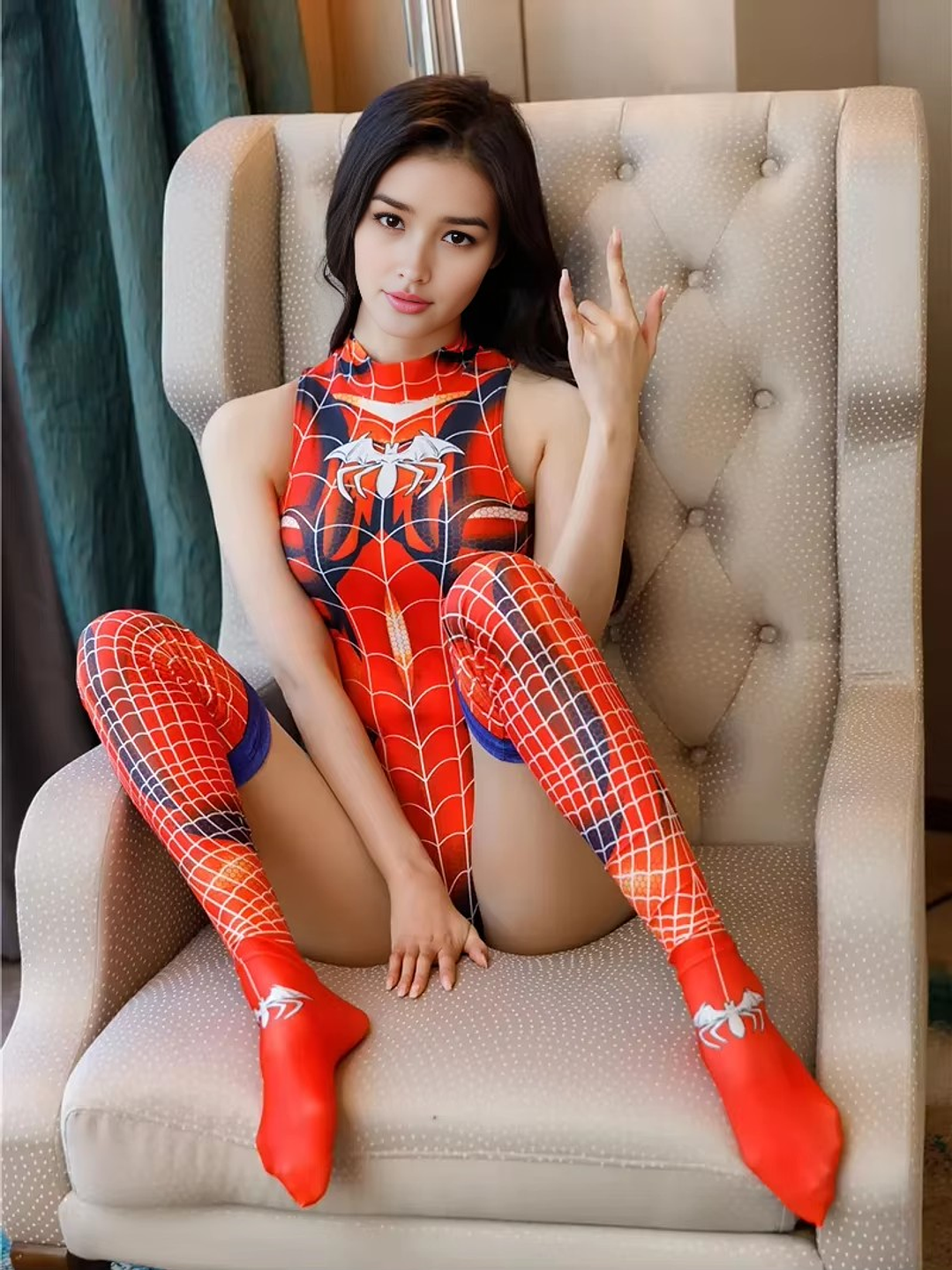 Spidergirl Sexy Traje Lenceria Erotica 4