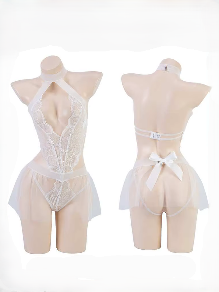 Lenceria Body encaje y Tull Novia Coquette Thalia 6