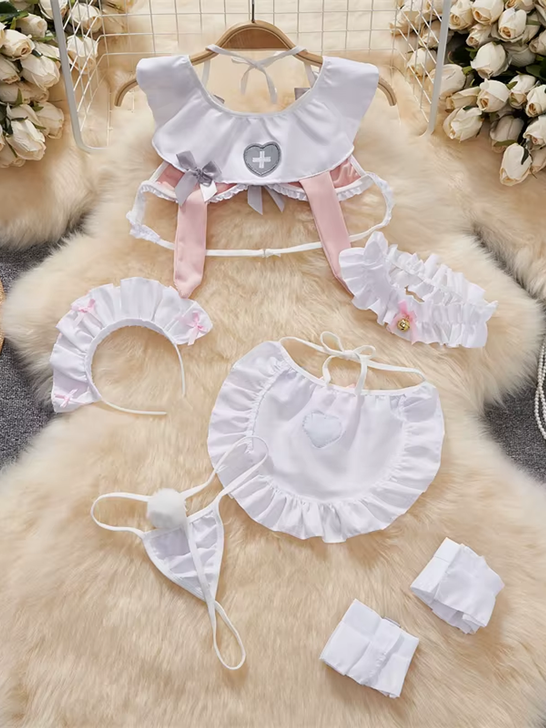 Set Conejita mucama Kawaii Rosita Conie 6