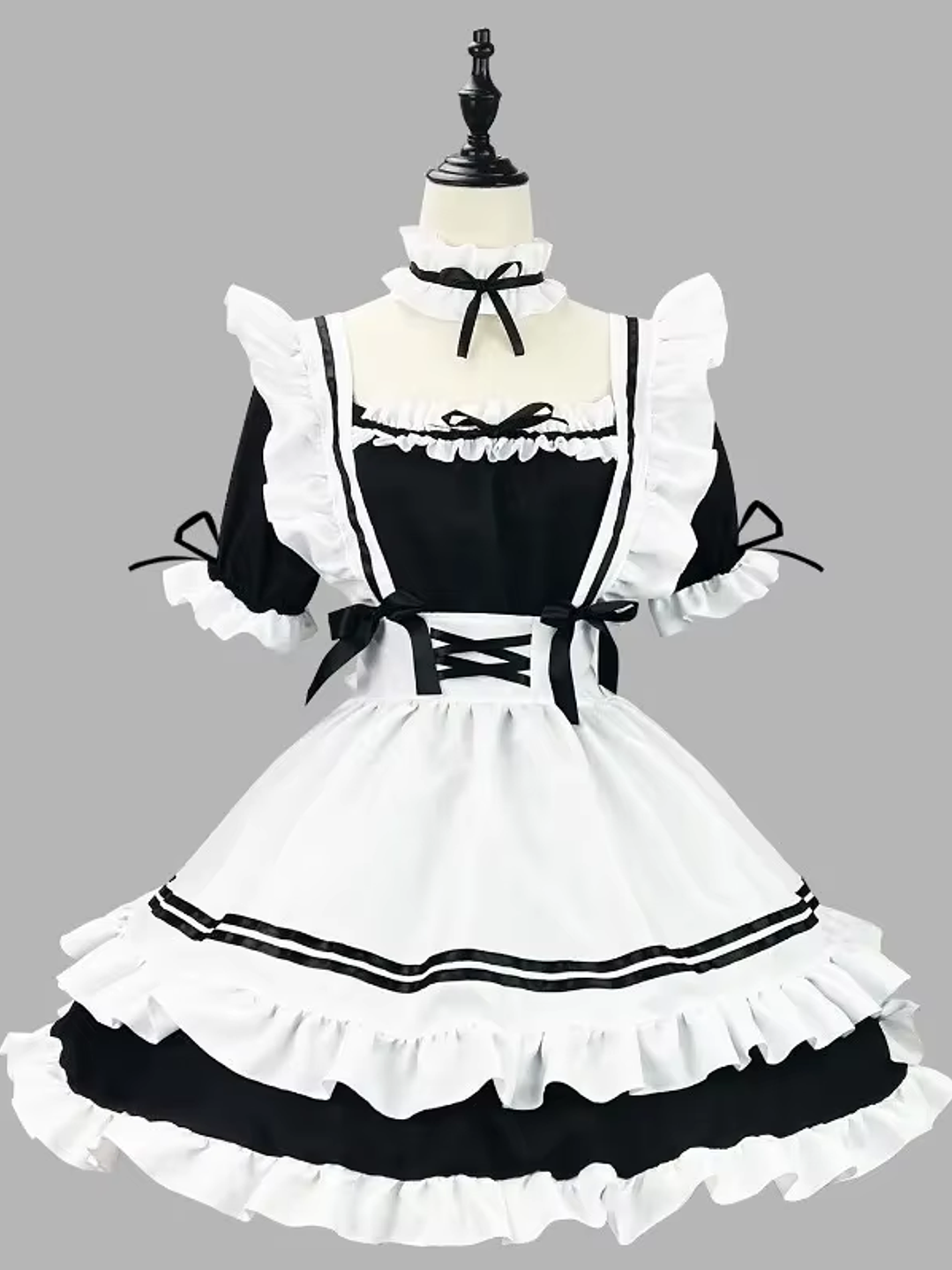 Disfraz Lolita Uniforme De Sirvienta Traje De Cosplay Sexy 4